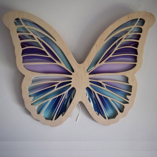 lampka motyl mięta fiolet