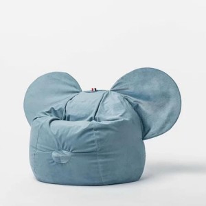 Pufa dla dziecka z uszami Ears niebieska - The Brooklyn Kids
