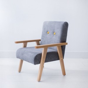 Fotelik dziecięcy welur szary - Modelina Home