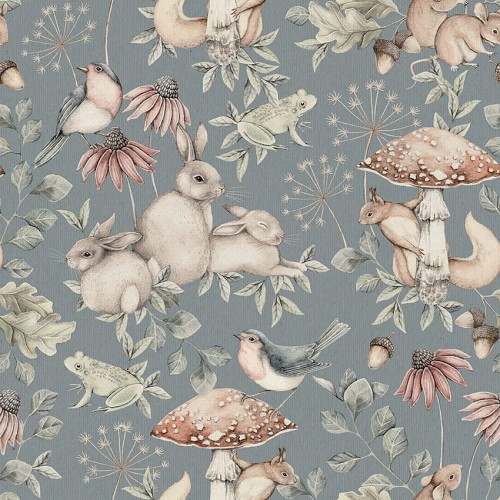 leśna tapeta do pokoju dziecka