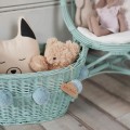 Stylowy miętowy kosz boho wykonany