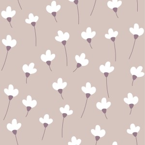 TAPETA SIMPLE DAISIES ON POWDER PINK - DEKORNIK