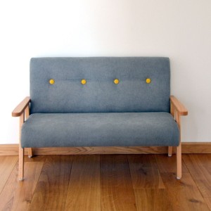 Sofa dziecięca welur szara - Modelina Home