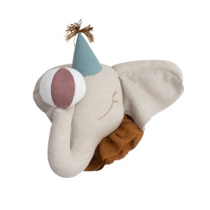 LOVE ME DECORATION - ELEPHANT CIRCUS WITH A TURQUOISE CAP