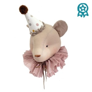 LOVE ME DECORATION - BEAR BEIGE WITH POWDER COLLAR