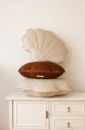 velvet shell pillow cream pearl