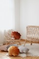 shell cushion velvet gold pearl