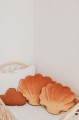 shell cushion velvet gold pearl