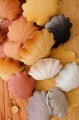 shell cushion velvet gold pearl