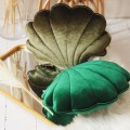 velvet shell pillow khaki