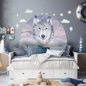 PASTELOWE LOVE - WALL STICKER WOLF