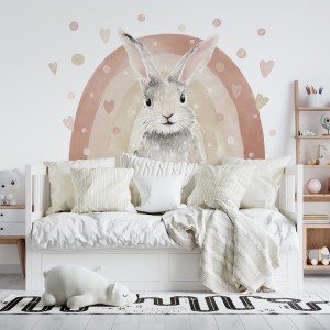 PASTELOWE LOVE - WALL STICKER RABBIT