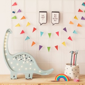 LITTLE LIGHTS - DINO DIPLODOCUS LAMP PREHISTORIC BLUE