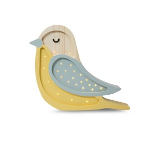 LITTLE LIGHTS - BIRD LAMP KHAKI MUSTARD