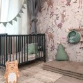 woodland wallpaper girls grey