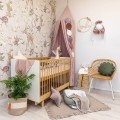 woodland wallpaper girls grey