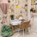 woodland wallpaper girls grey
