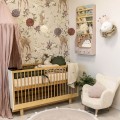 woodland wallpaper girls grey