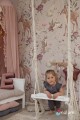 woodland wallpaper girls grey
