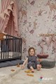 woodland wallpaper girls grey