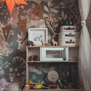 MALUMI - WALLPAPER WOODLAND SMALL DARK GREEN