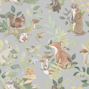 MALUMI - WALLPAPER WOODLAND SMALL GRAY