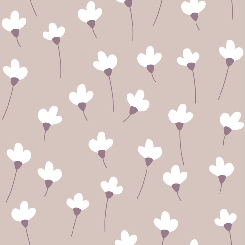 wallpaper with daisies powder pink