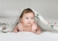 baby swaddle with flowers