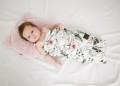 baby swaddle with flowers