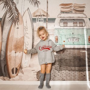 TAPETA DLA DZIECKA SUMMER VIBES RETRO BEIGE - MALUMI