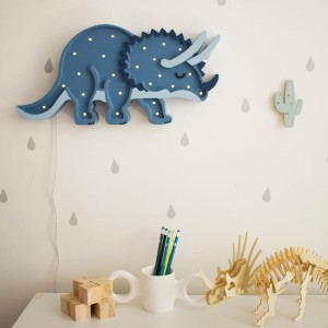 LITTLE LIGHTS - DINO TRICERATOPS LAMP JURRASIC NAVY