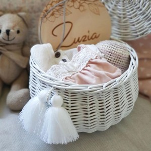 LITTLE DREAMS - WICKER CASKET WHITE