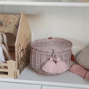 LITTLE DREAMS - WICKER CASKET DIRTY PINK