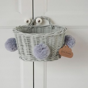 LITTLE DREAMS - WICKER WALL BASKET GRAY
