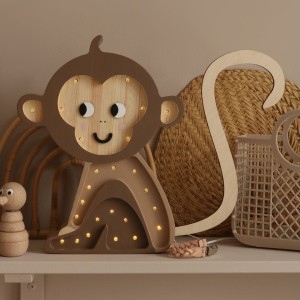 LAMPKA MAŁPKA JUNGLE BROWN - LITTLE LIGHTS