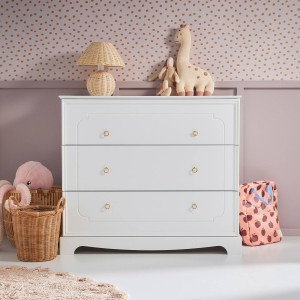 Komoda dla dziecka 3 szuflady Royal timeless white - Bellamy