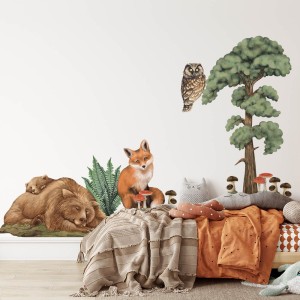 PASTELOWE LOVE - WALL STICKER FOREST ANIMALS I