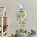 heigh measure wall sticker with dinosaurs
