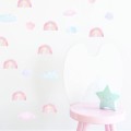 wall sticker mini rainbows pink