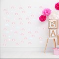 wall sticker mini rainbows pink