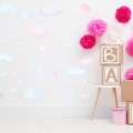 mini clouds wall stickers set