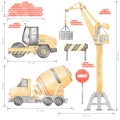 wall -stickers construction set yellow