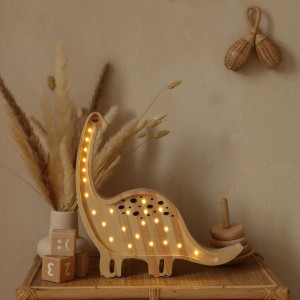 LITTLE LIGHTS - DINO DIPLODOCUS LAMP WOOD