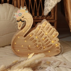 LITTLE LIGHTS - SWAN LAMP WOOD