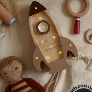 LAMPKA RAKIETA MINI CAPPUCCINO WOOD - LITTLE LIGHTS 