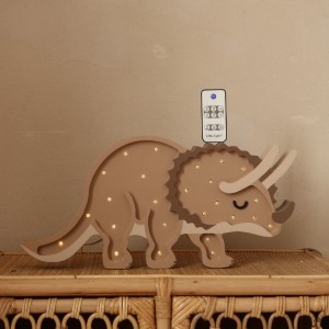 LITTLE LIGHTS - DINO TRICERATOPS LAMP PALEO SAND