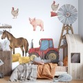 wallsticker farm animals and tractor