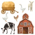 pastelowe love farm animals wallsticker