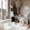 wall stickers swans with clouds