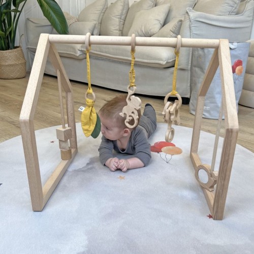 wooden baby gym